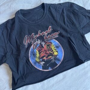 Michael Jackson Graphic Cropped T-Shirt